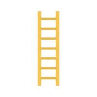 Wooden Ladder Flat Illustration. Clean Icon Design Element on Isolated White Background vector