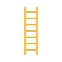 Wooden Ladder Flat Illustration. Clean Icon Design Element on Isolated White Background vector