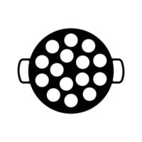Takoyaki Stove Silhouette. Black and White Icon Design Element on Isolated White Background vector