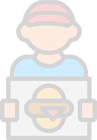 Delivery Man Vector Icon Design