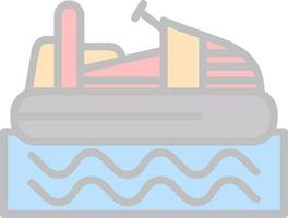 Bumper Boat Vector Icon Design