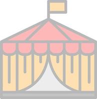 diseño de icono de vector de carpa de circo