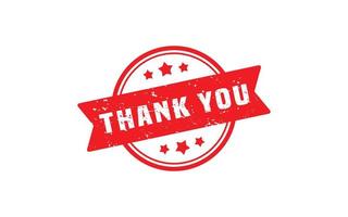 THANK YOU rubber stamp with grunge style on white background vector