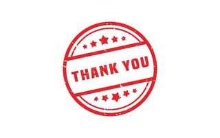 THANK YOU rubber stamp with grunge style on white background vector