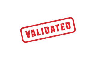 VALIDATED rubber stamp with grunge style on white background vector