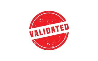 VALIDATED rubber stamp with grunge style on white background vector