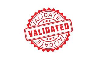 VALIDATED rubber stamp with grunge style on white background vector