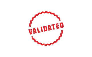 VALIDATED rubber stamp with grunge style on white background vector