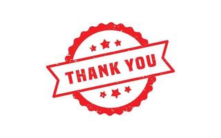 THANK YOU rubber stamp with grunge style on white background vector