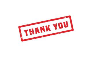 THANK YOU rubber stamp with grunge style on white background vector