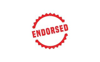 ENDORSED rubber stamp with grunge style on white background vector