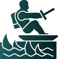 Surfing Vector Icon Design