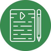 Script Writing Vector Icon Design