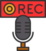 Recording Vector Icon Design