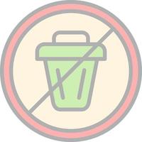 diseño de icono de vector de no tirar basura