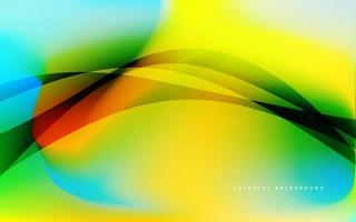 Abstract wave shape gradient color background vector