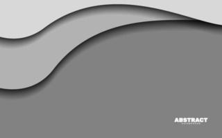 Abstract overlap layer papercut grey color background vector