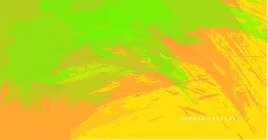 Abstract paintbrush green and yellow color background vector