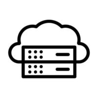 diseño de icono de servidor en la nube vector