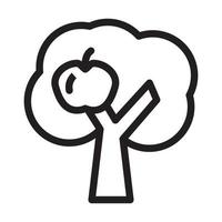 diseño de icono de árbol de manzana vector