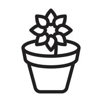 Plant Pot Icon Design vector