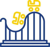 Roller Coaster Vector Icon Design