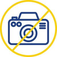 No Camera Vector Icon Design