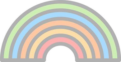 Rainbow Vector Icon Design