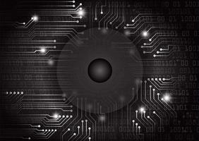 Modern Holographic Eye on Technology Background vector