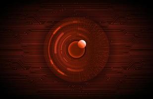 Modern Holographic Eye on Technology Background vector