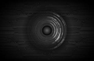 Modern Holographic Eye on Technology Background vector