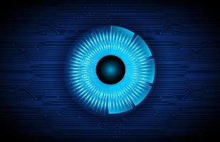 Modern Holographic Eye on Technology Background vector