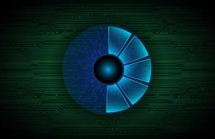 Modern Holographic Eye on Technology Background vector