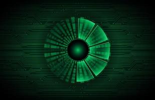 Modern Holographic Eye on Technology Background vector