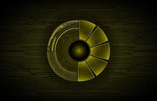 Modern Holographic Eye on Technology Background vector