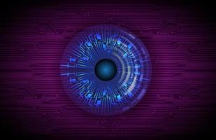 Modern Holographic Eye on Technology Background vector