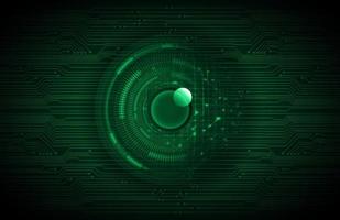 Modern Holographic Eye on Technology Background vector