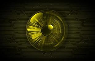 Modern Holographic Eye on Technology Background vector