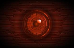 Modern Holographic Eye on Technology Background vector