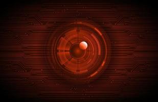 Modern Holographic Eye on Technology Background vector