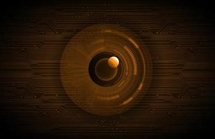 Modern Holographic Eye on Technology Background vector