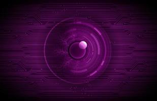 Modern Holographic Eye on Technology Background vector