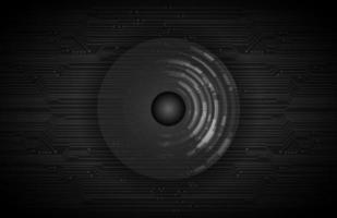 Modern Holographic Eye on Technology Background vector