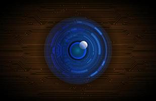 Modern Holographic Eye on Technology Background vector