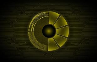 Modern Holographic Eye on Technology Background vector