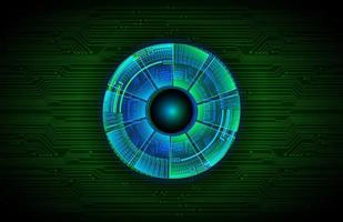 Modern Holographic Eye on Technology Background vector