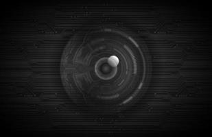 Modern Holographic Eye on Technology Background vector