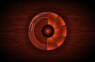 Modern Holographic Eye on Technology Background vector