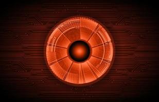 Modern Holographic Eye on Technology Background vector