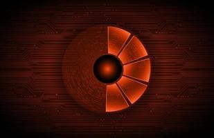 Modern Holographic Eye on Technology Background vector